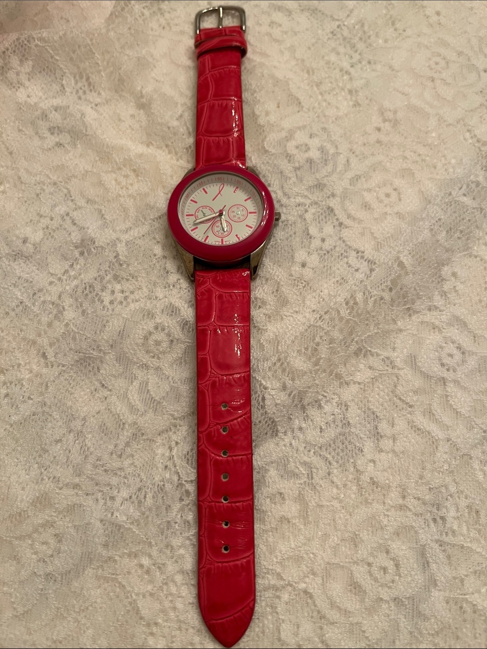 Pink Breast Cancer Awareness Watch
